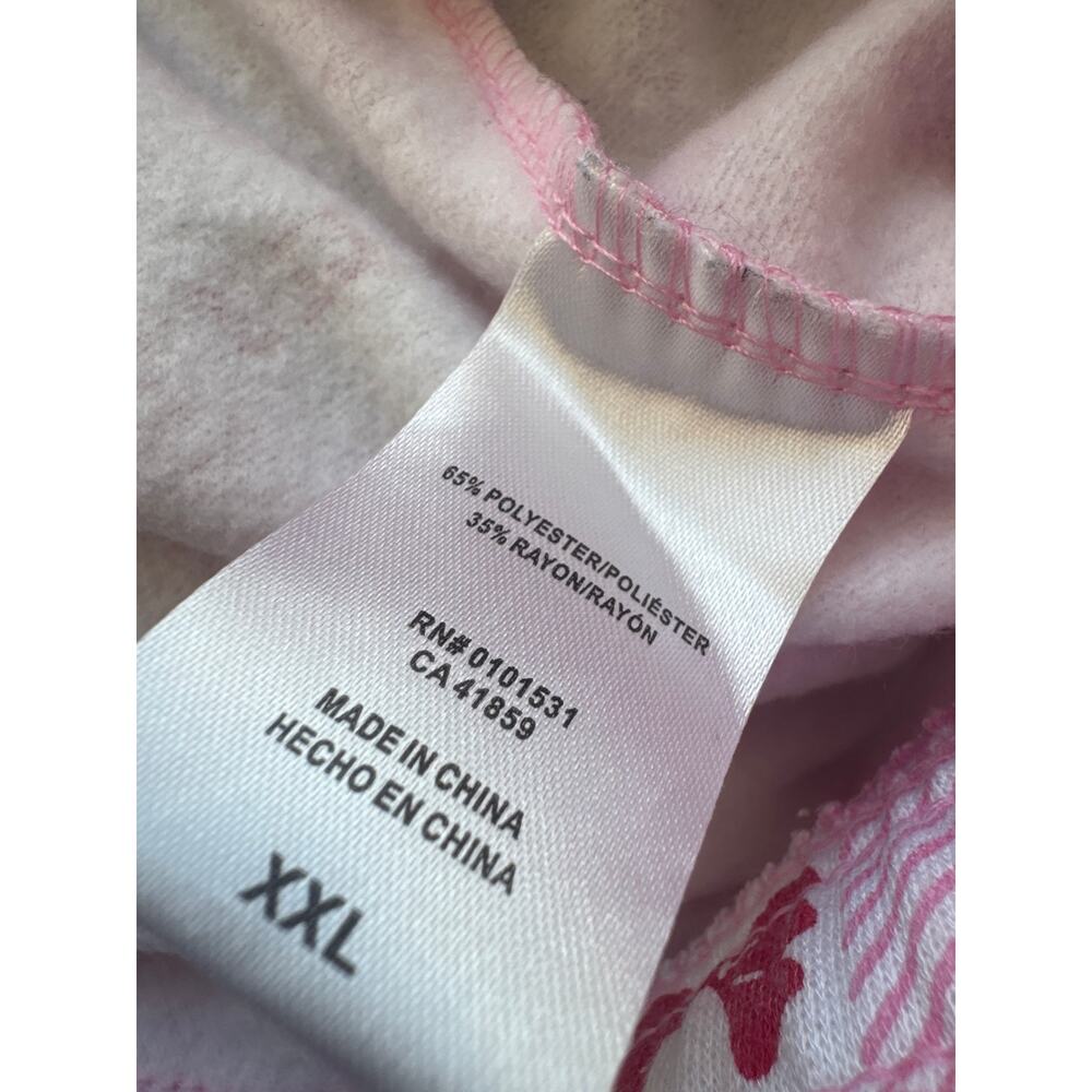 Dolly Parton Cozy Pink Gingham Bow Print Jogger Pajamas Size XXL Women - Picture 5 of 6